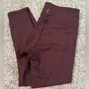 Zyia Leggings. Maroon. 7/8 length. Size 8-10